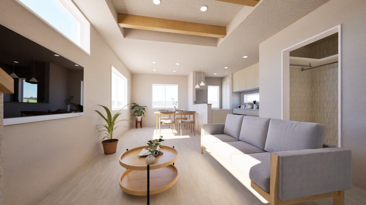 家具＆家電の設置イメージ（CGパース）