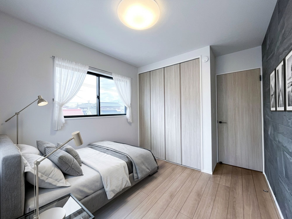 収納付きの洋室（アクセントクロスはイメージです）