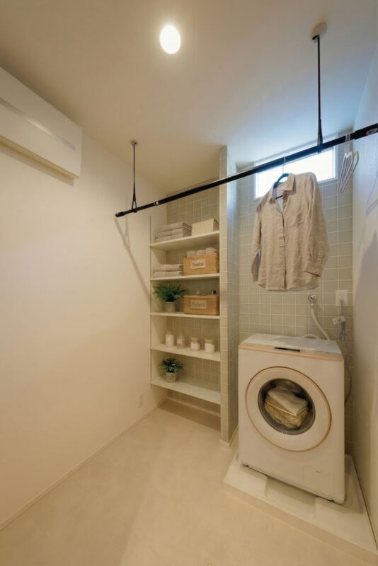 洗面室と脱衣室が分かれた間取り