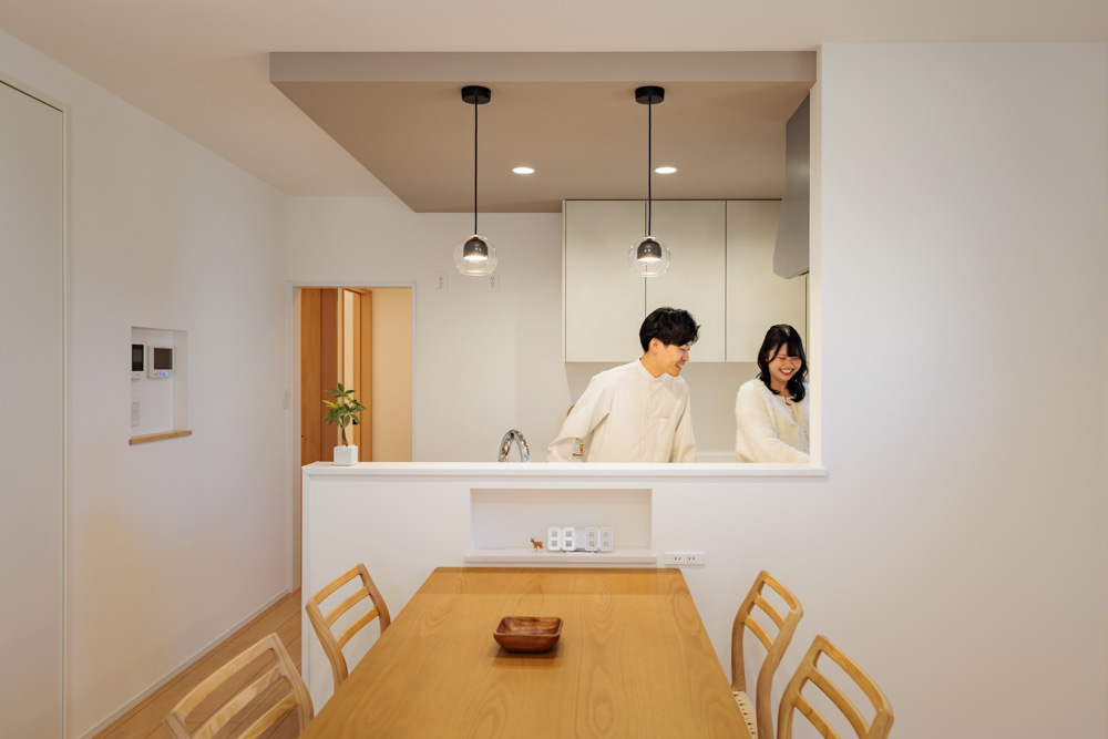 家事ラク動線で料理しながら洗濯・入浴準備などの家事の平行も可能♪