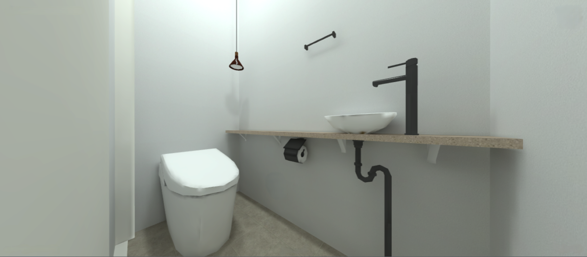 タンクレストイレ/スリム手洗い