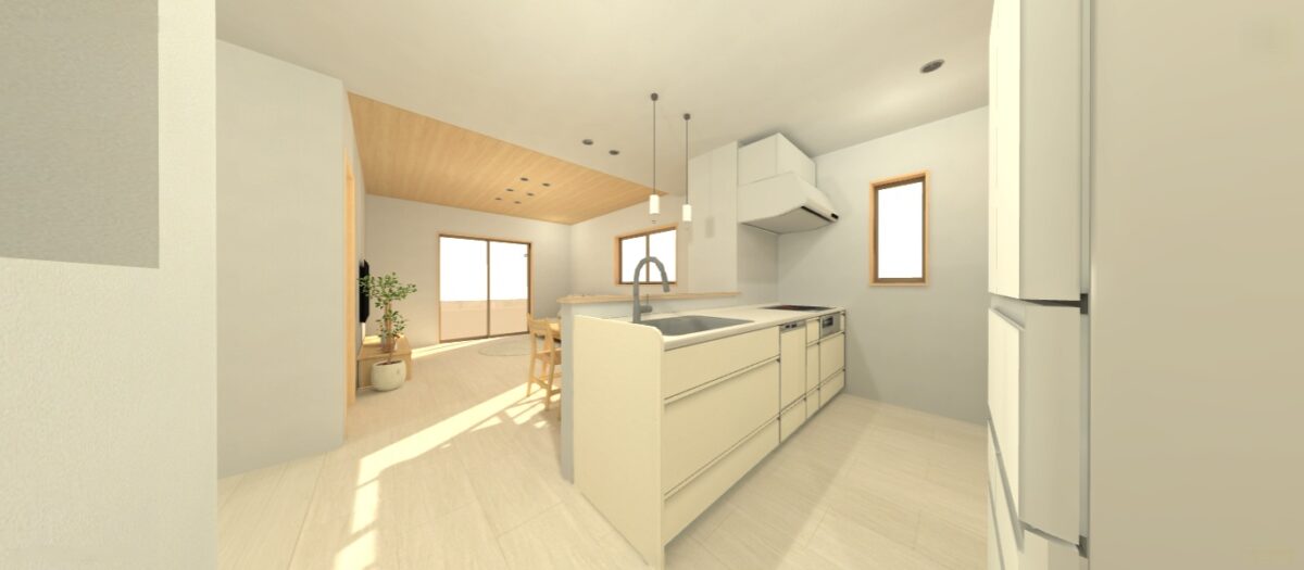 キッチン（IHコンロ 【オール電化】/深型食洗機 /タッチレス水栓）/カップボード