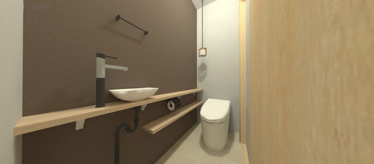 タンクレストイレ/スリム手洗い