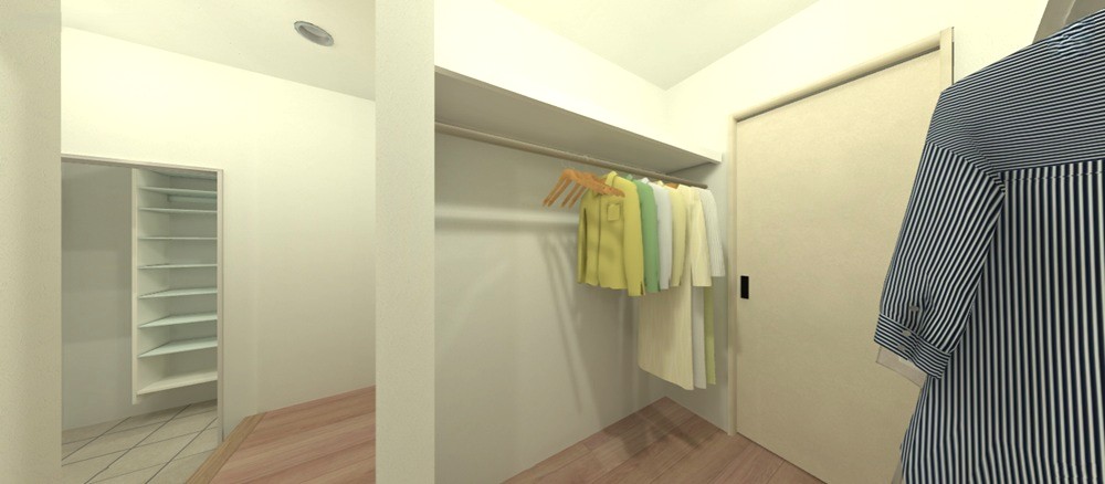 スムーズな玄関(玄関クローク) →WICの帰宅動線