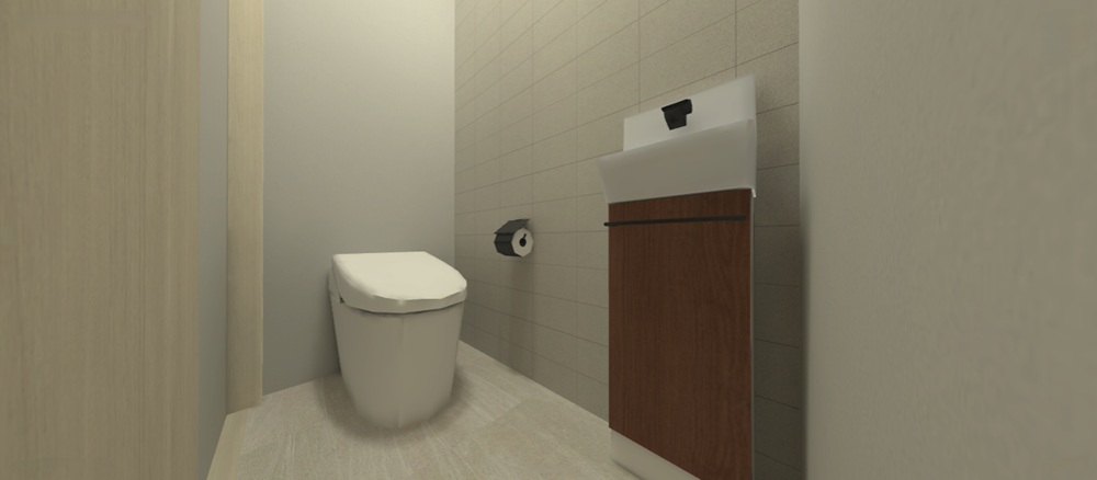 タンクレストイレ/スリム手洗い