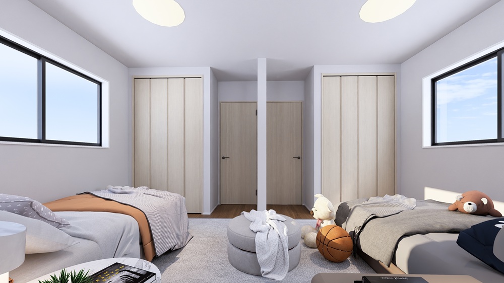 間仕切り可能な洋室