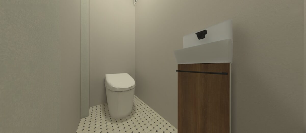 タンクレストイレ/スリム手洗い 