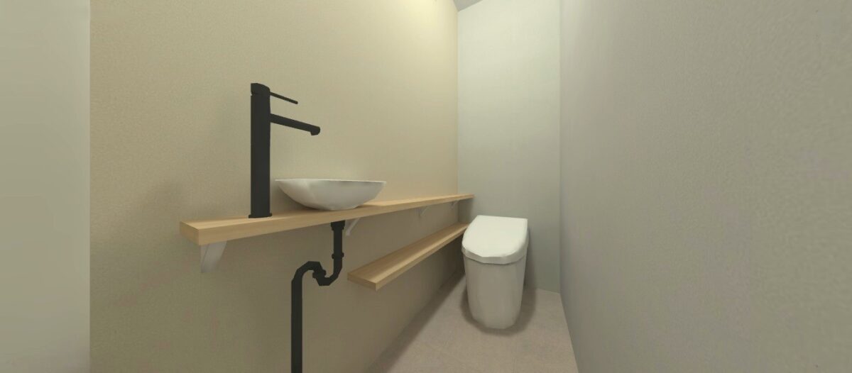 タンクレストイレ/スリム手洗い